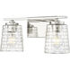 Saben 2 Light 15 inch Polished Nickel Bathroom Vanity Light Wall Light